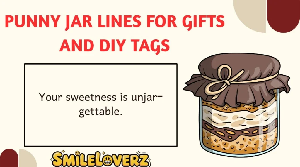 Punny Jar Lines for Gifts and DIY Tags