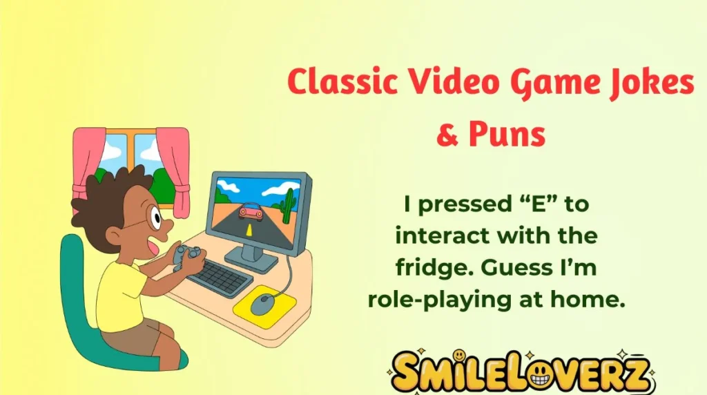 Classic Video Game Jokes & Puns