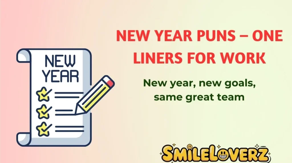 New Year Puns – One Liners for Work