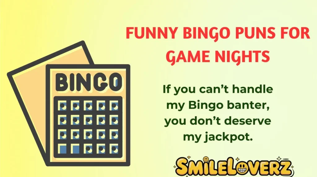 Funny Bingo Puns for Game Nights